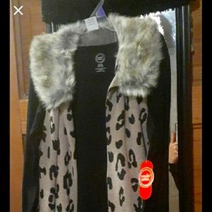 NWT GIRLS 14/16  WONDER NATION 3 PC OUTFIT FAUX FUR VEST